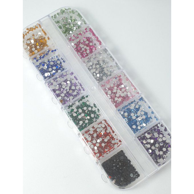 Boite strass mix color