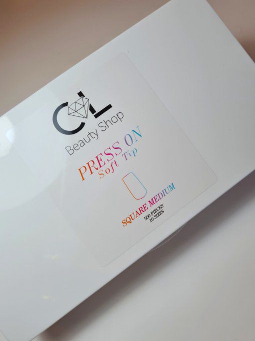 boite de 500 Capsules FORME CARRE MEDIUM en Gel (10 tailles)