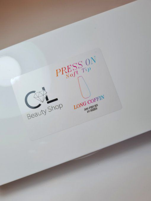 boite de 500 Capsules FORME COFFIN LONG en Gel (10 tailles)