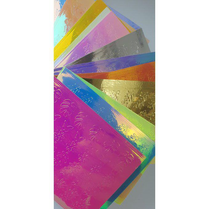 Stickers feuille , papillon 16pc